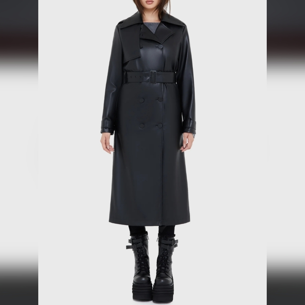 Killstar Sleek Black Trench Coat